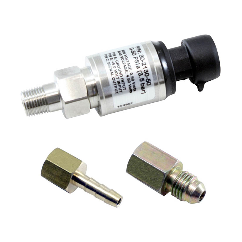 AEM 50 PSIa Or 3 5 Bar Stainless Sensor Kit Stainless Steel Sensor Body 1/8" NPT
