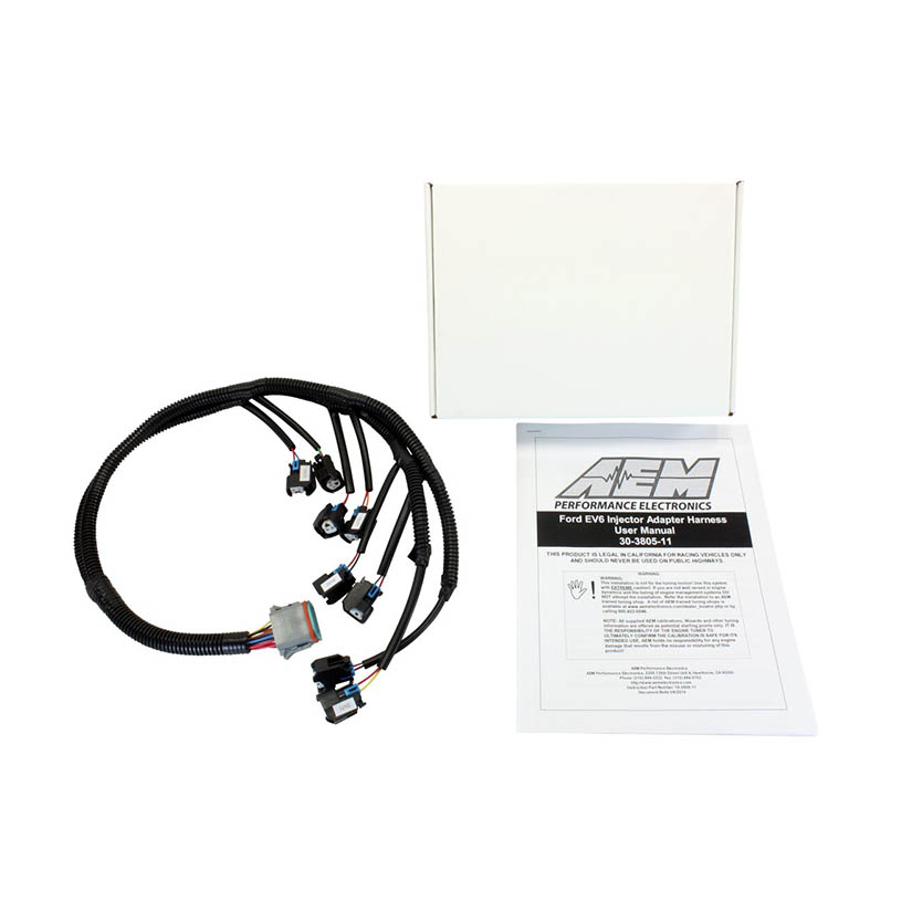 AEM Infinity Core Accessory Wiring Harness Ford Injector Adapter EV6