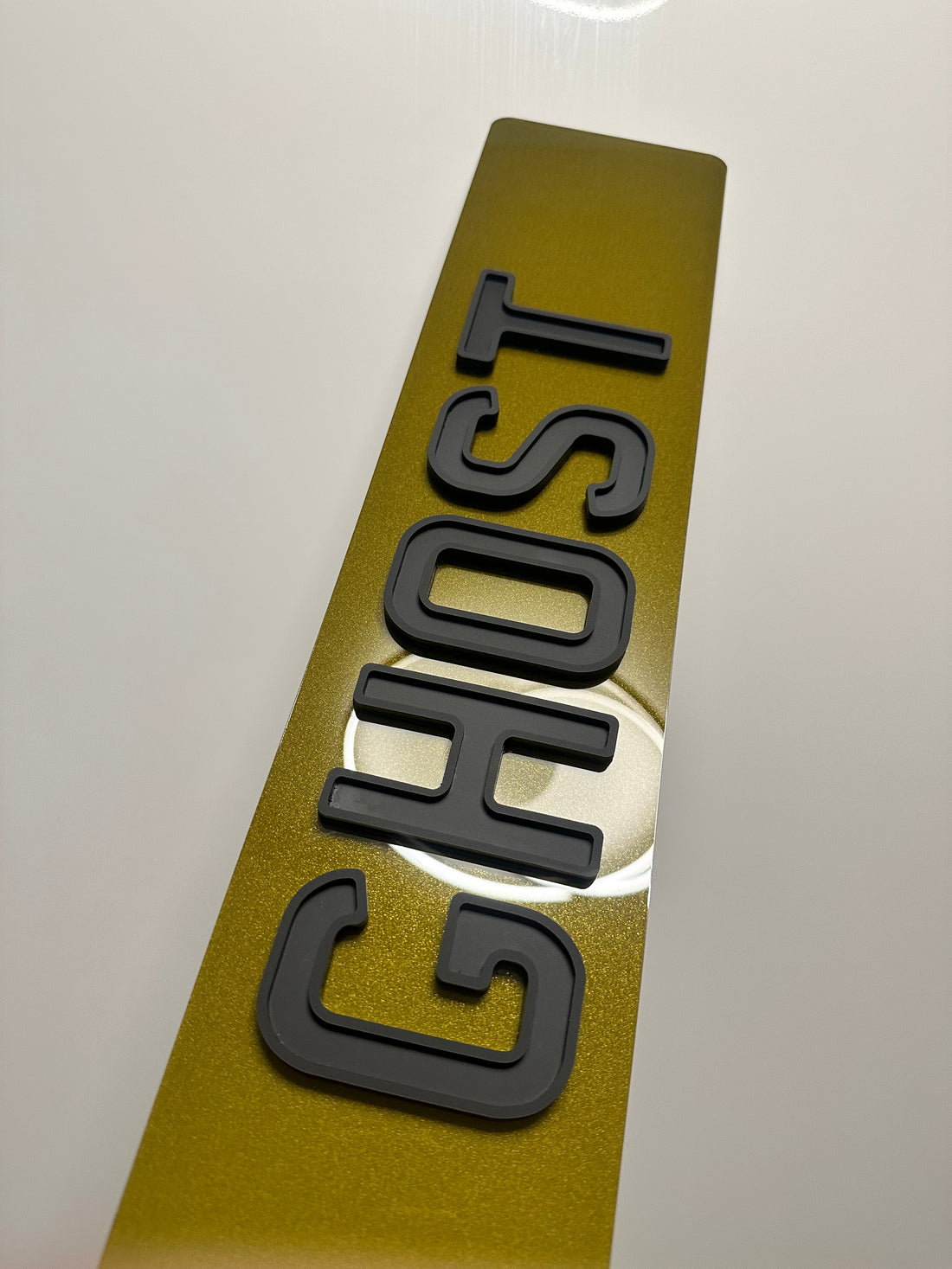 Matte ghost 4d lasercut Reg plates - Pair
