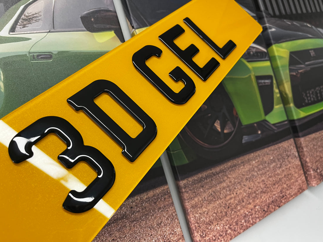 3D Gel Car Number Plates - Road Legal